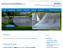 Tablet Screenshot of mosquitonetstore.com